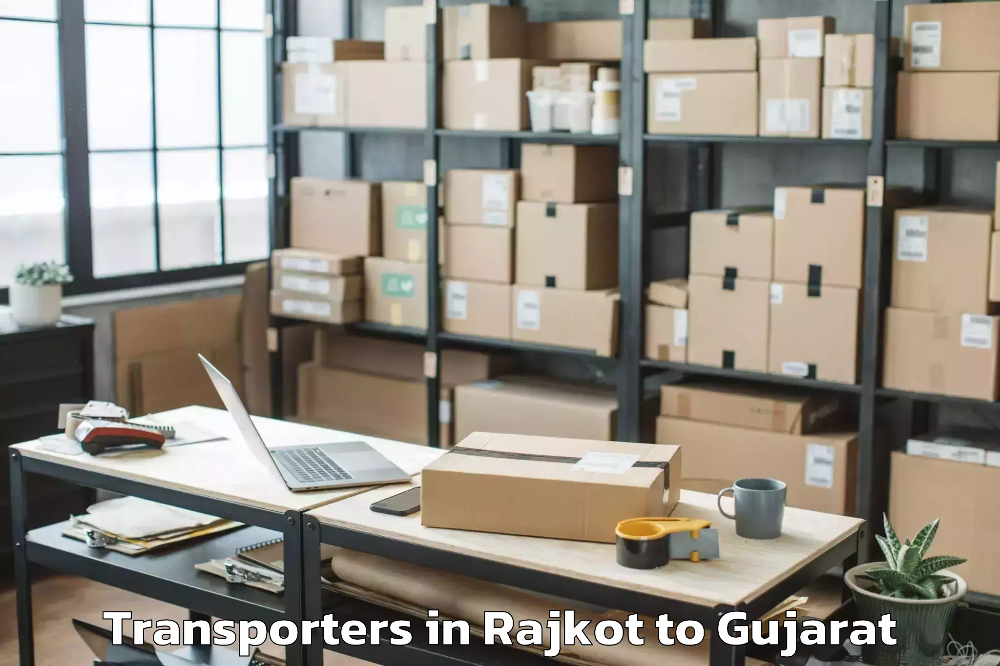 Top Rajkot to Umreth Transporters Available